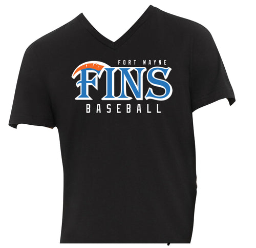 FINS V-Neck T-Shirt - Adult