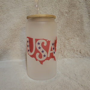 16oz Frosted Glass Cups