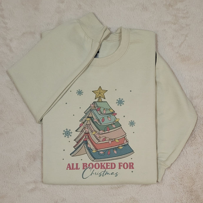 Booked for Christmas Crew Neck Sweatshirt