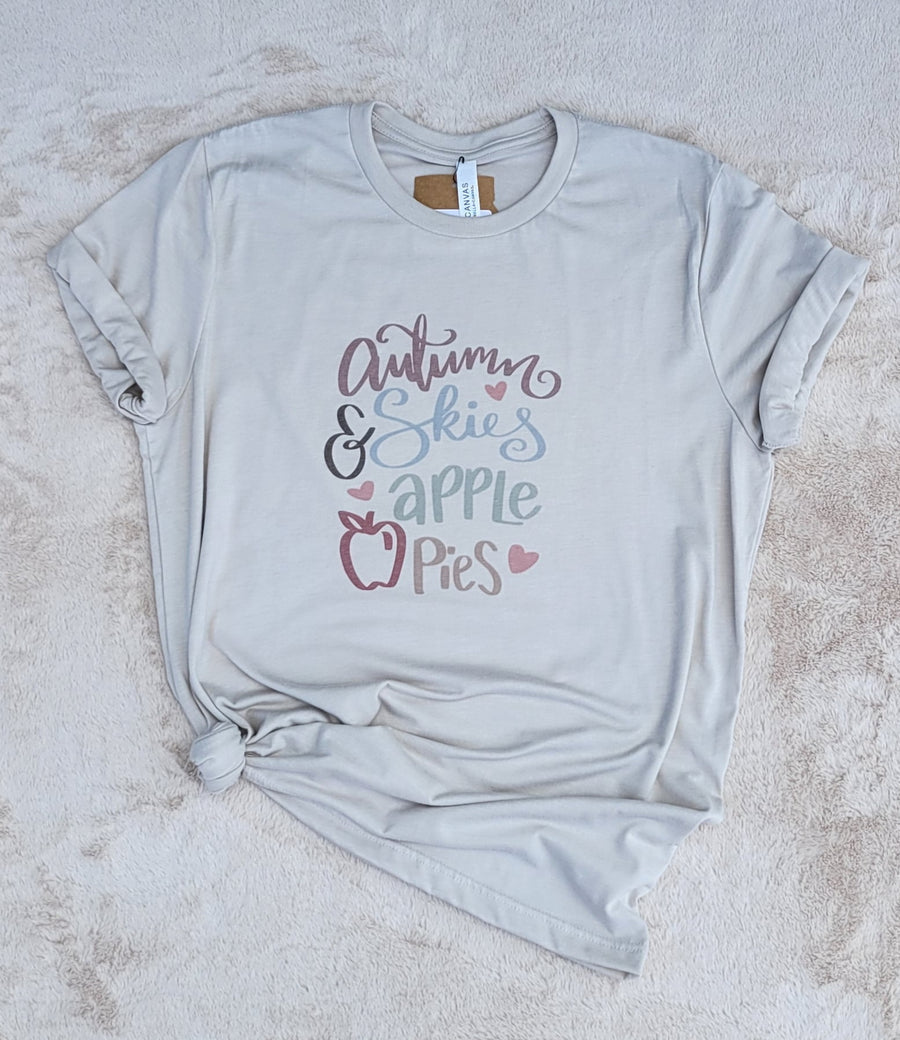 Autumn Skies & Apple Pies T-Shirt (Multiple options available)