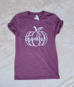 Thankful Pumpkin T-Shirt (Multiple options available)