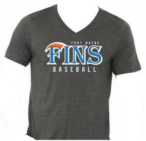 FINS V-Neck T-Shirt - Adult