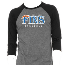 FINS Crew Neck 3/4 Baseball T-Shirt - Adult