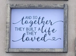 Canvas Wood Frame Sign